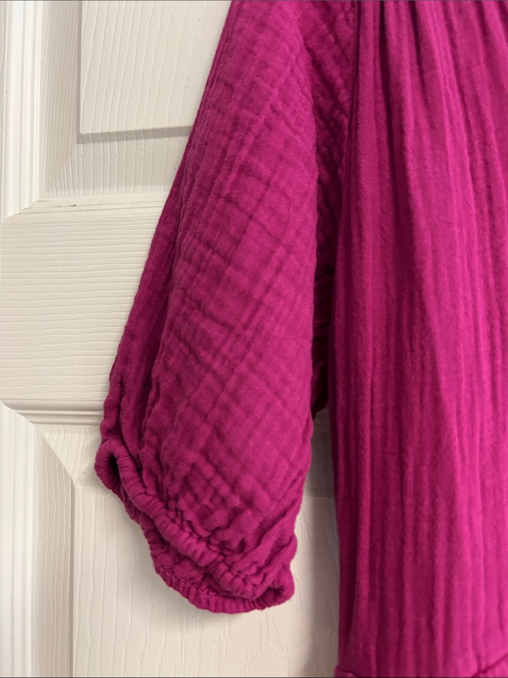Sonoma Magenta Button-Front Midi Dress. WORN ONCE - Picture 5 of 11
